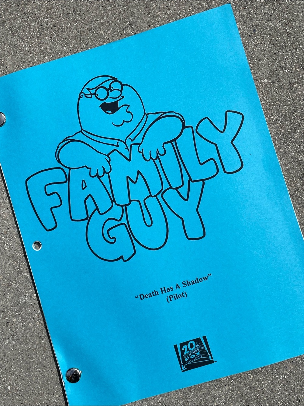 *HOLY GRAIL* Family Guy PILOT EPISODE 1998 Production Used Table Draft Script